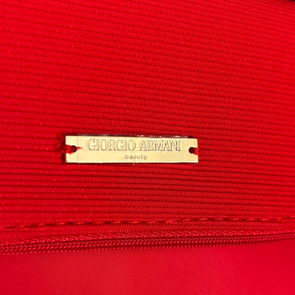 Giorgio Armani Red Clutch | Free Brooch Included - Picture 2 of 16